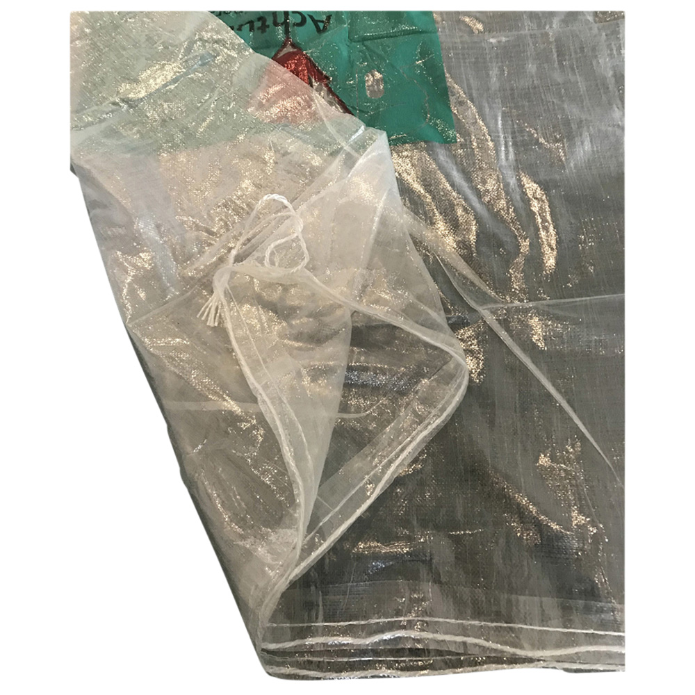 KMF Sack transparent, Mineralwollsack, KMF-Gewebesack, 140 x 220 cm, Druck Mineralwolle, unbeschichtet 