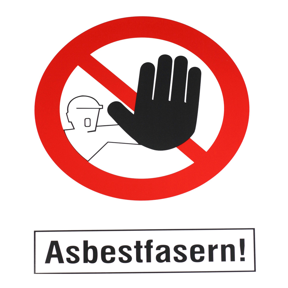 Warnaufschild Asbest - groß 